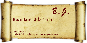Beamter Józsa névjegykártya